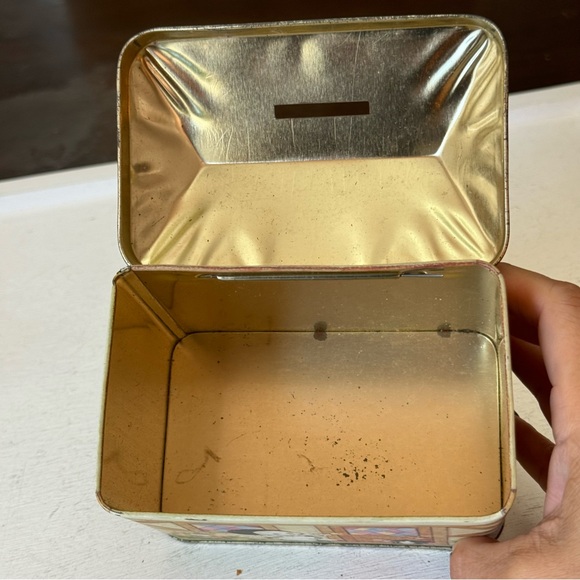 Vintage Morehead Inc Metal Tin Box Bank 1984 Enesco House Cottage Coin Bank - Picture 7 of 12